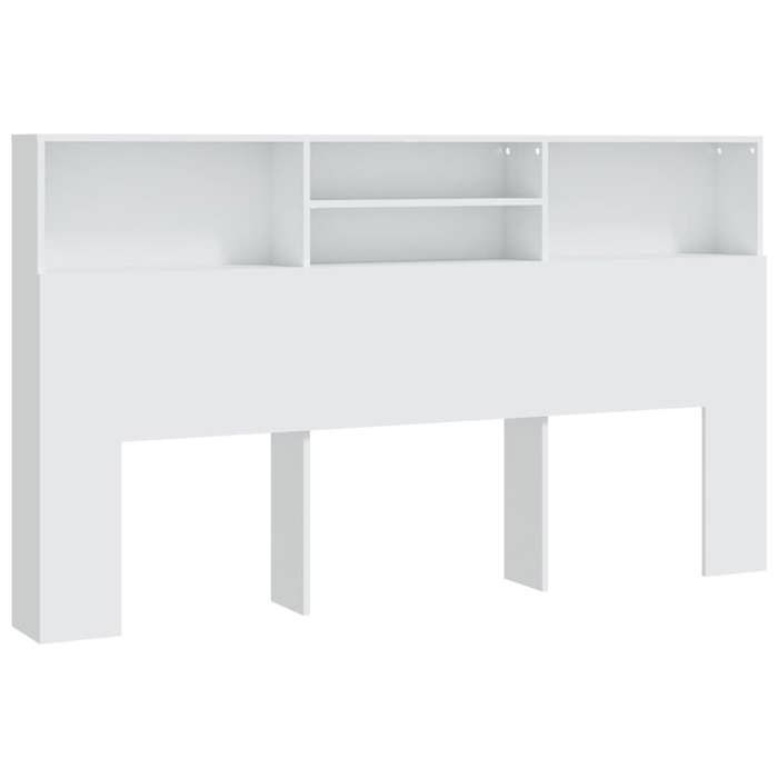 Tête de lit avec rangement accessoire de lit table de chevet etagere 180 x 19 x 1035 cm MDF blanc TDL0200103