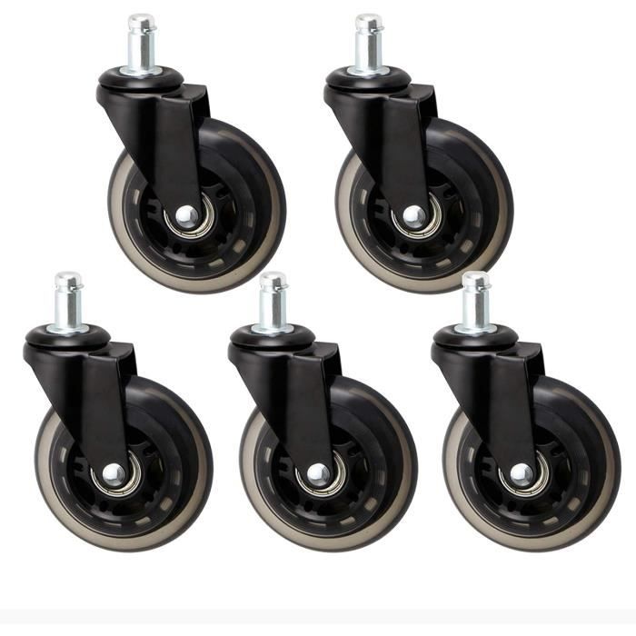 Frein de couleur 1.5inch8mm Roulettes pivotantes silencieuses de
