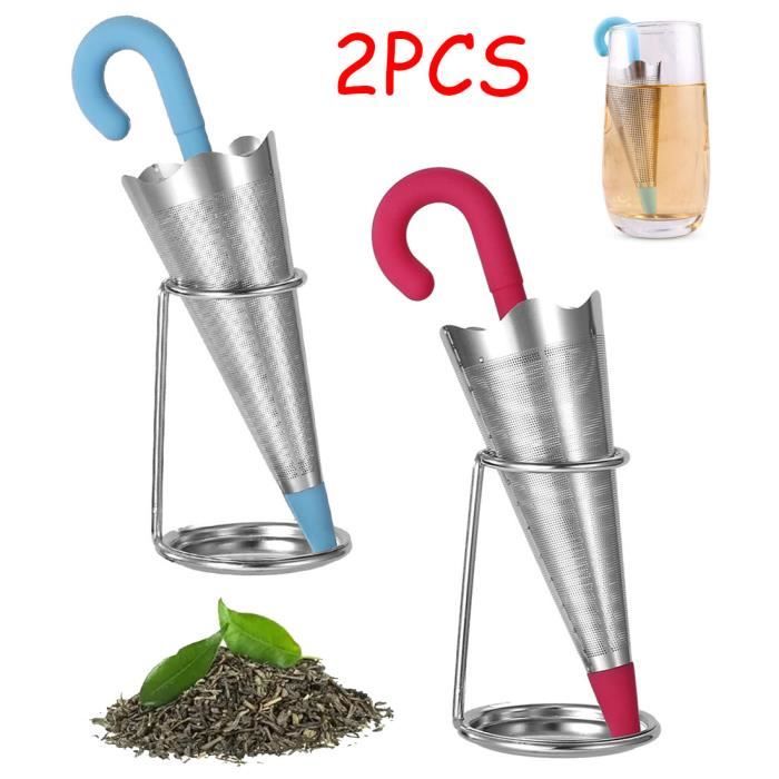 Infuseur à Thé En Silicone Parapluie - Grande Tasse, Maille Fine, Qualité Alimentaire