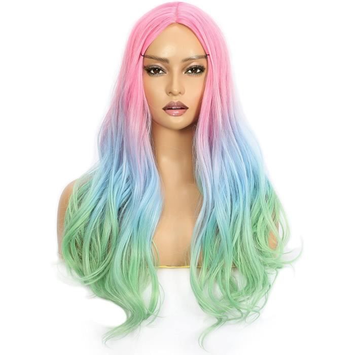 Perruque Pour Déguisement LTHERMELK 6 Pcs Perruque Disco-Pour Adultes Et Hommes Et Femmes, Pour Cosplay, Mascarade, FêTe-6 Couleurs Tinsel Wig Cheveux Synthétiques Faciles à Coiffer