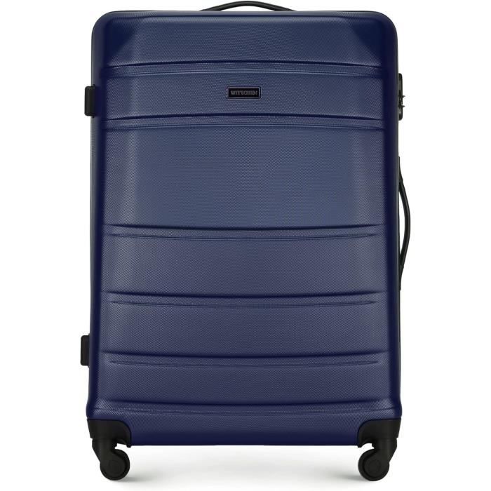 YOETEY Valise Cabine Polycarbonate Ultra-Légère 56 Cm – Bleu Glacier, 8 Roues 360° Silencieuses, Serrure TSA, Parfaite Pour Avion & Week-end