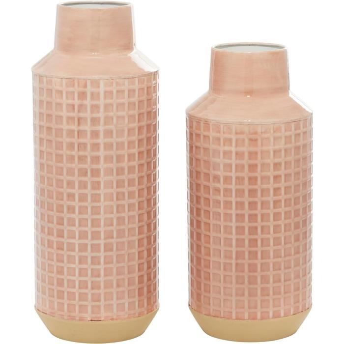Vase Ovale Métal PiP Studio Vieux Rose 30 Cm - Déco Intérieur élégante