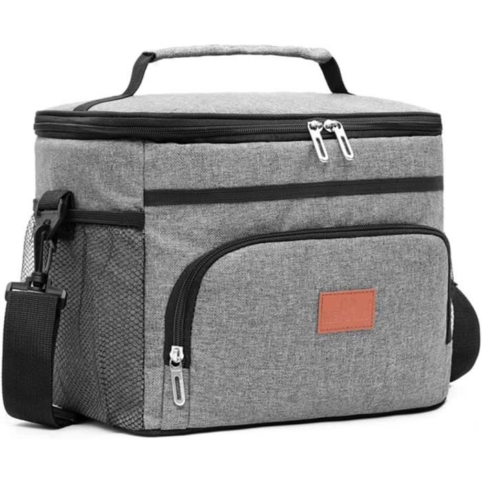 Sac Isotherme Repas 4L PeranoRidia | Gamelle Souple Pour Lunch, Pique-nique, Bureau | Gris, Poignée Confort - 8