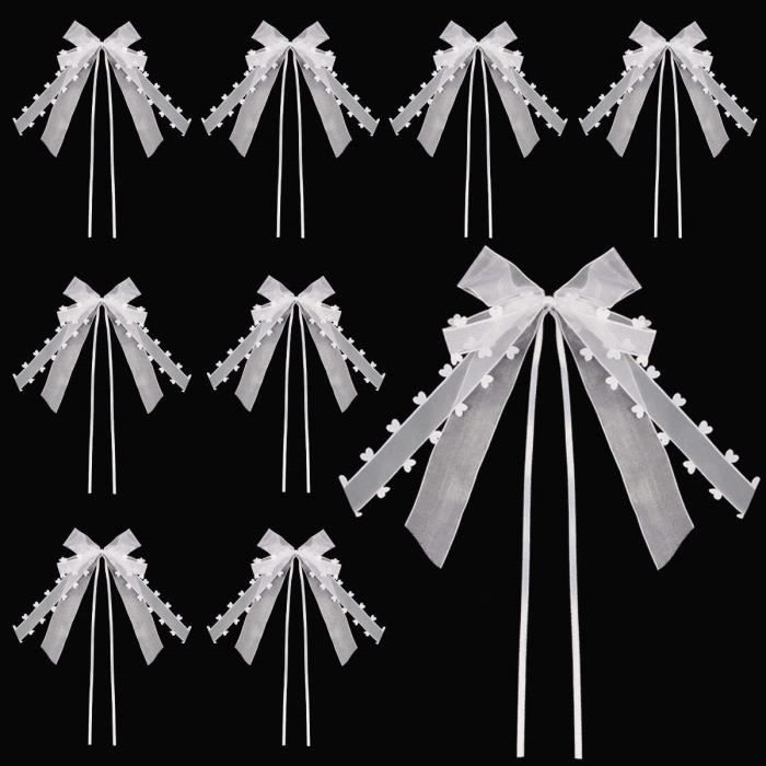 12 Pièces Noeud Voiture Mariage,Nœud Ruban Mariage Voiture