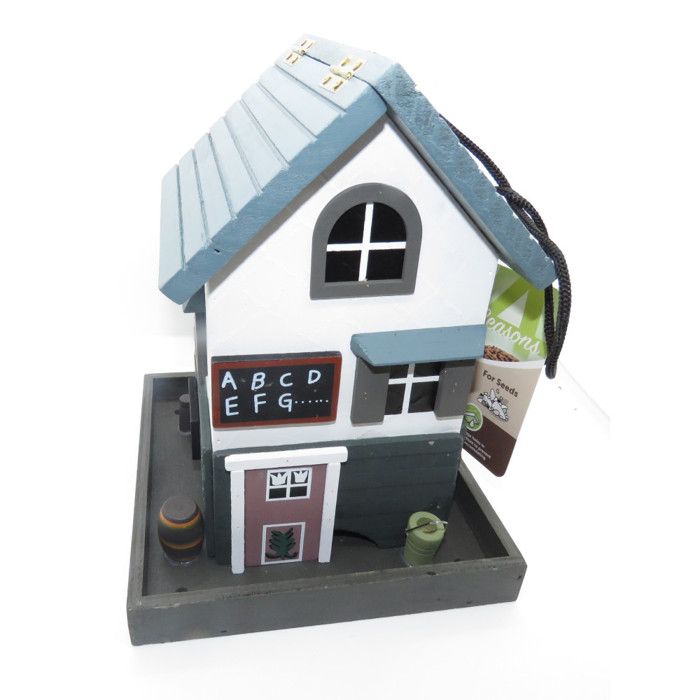 Meilleurs prix pour Mangeoire Ecole en bois - ANIMALLPARADISE - 18 x 18 x 23.5 cm - Bleu - Mangeoire pour oiseaux - Bois