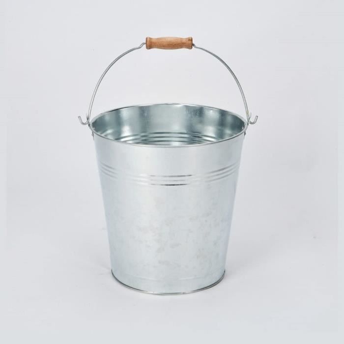 Seau Galvanisé Conique Wolfpack 10L Avec Anneau - 30x23 Cm