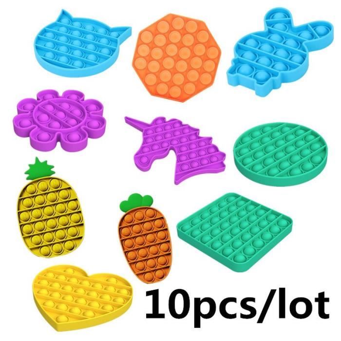 Bracelet Anti Stress Enfant Lot De 6 Jouets Sensoriels Fidget Toys, Bracelets Texturés En Bracelets Silicone TDAH Autisme
