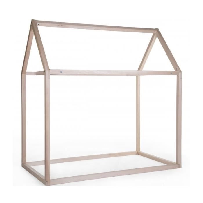 Lit enfant en bois - CHILDHOME - Cadre entourant de lit 208x98x148 cm - Marron - Enfant - A lattes