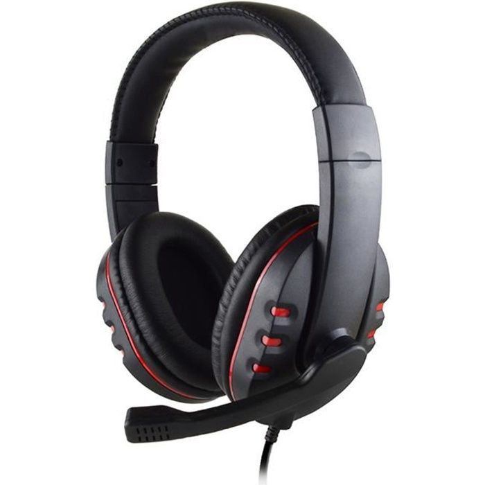 Jedel Casque Gaming Casque PC Ultra-Léger Stéréo Lumière Stéréo Bass Anti-Bruit PS4 PC