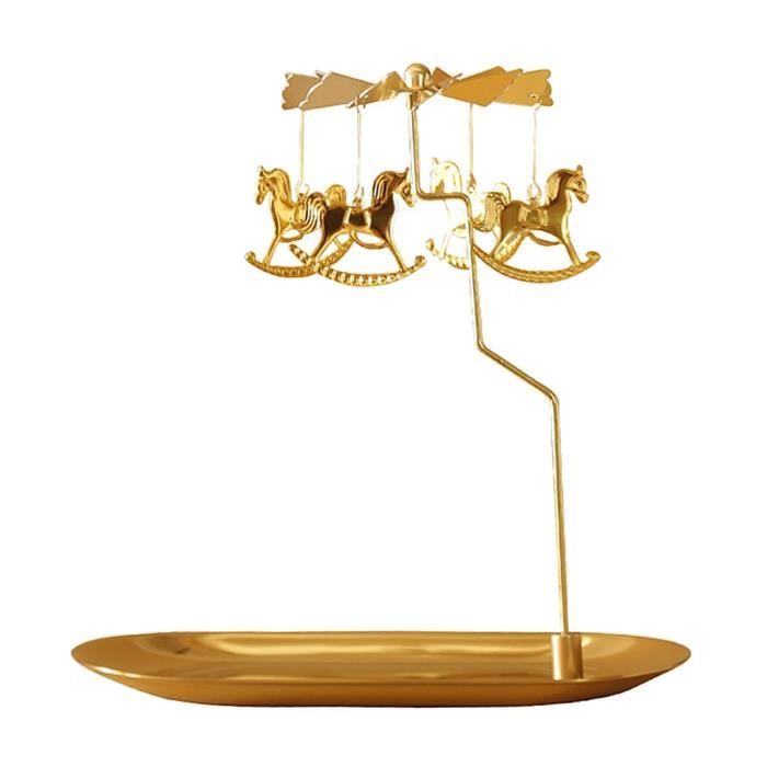 Cheval Chandelier Rotatif De Noël Carrousel, Portebougie Rotatif, Lune