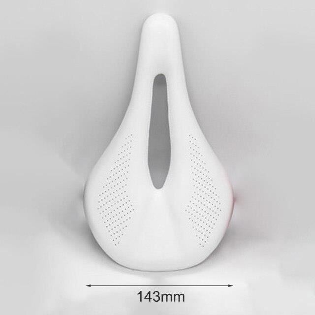 Selle Vélo Ergo Force 140 – Design Ergonomique, Rails Cr-Mo, Blanc (282x140 Mm, Neuf)