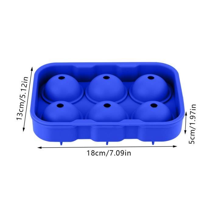 Bac À Glaçons En Silicone - Moules À Glaçons À Cocktail À 6 Cavités - Avec Couvercle Et