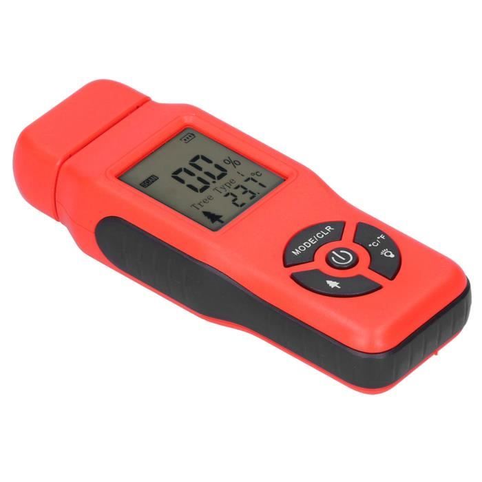 Drfeify Humidimètre de bois Testeur d'Humidité Numérique Détecteur  d'Humidité du Bois à Main LCD Portable Accessoire(Rouge ) - Cdiscount  Bricolage
