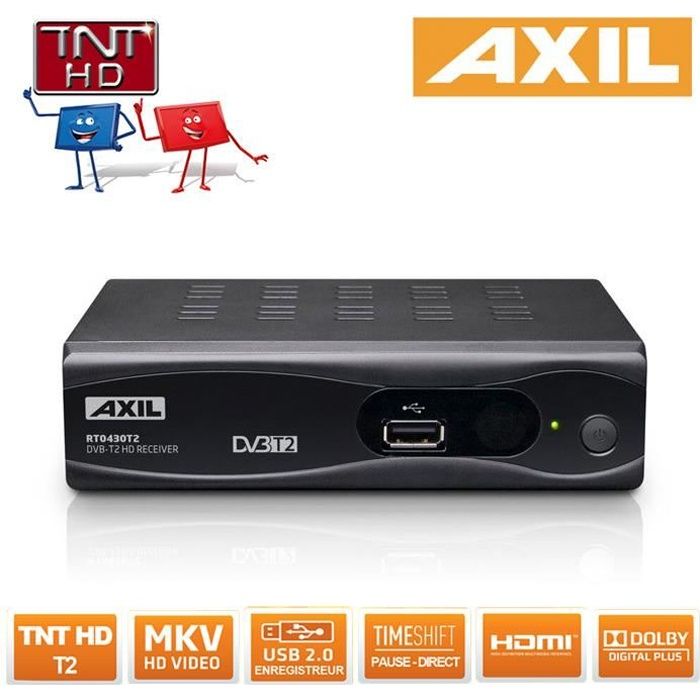 RECEPTOR TV TDT T2 EUROCONECTOR HD HDMI USB AXIL