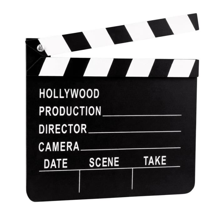 Objet décoratif - BOLAND - Clap de cinéma - 18 x 20 cm - Plastique - Très réaliste