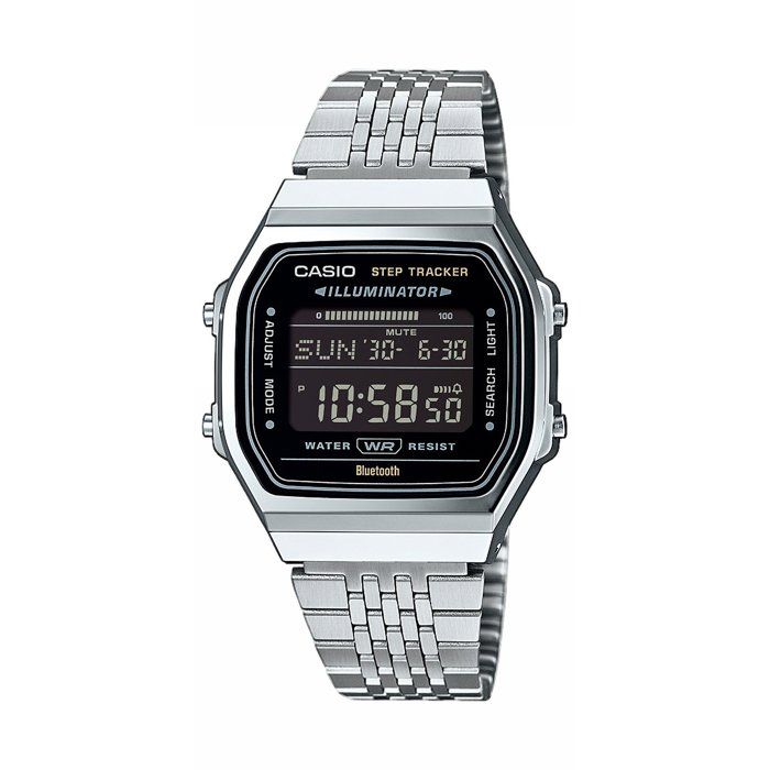 Montre connectée - CASIO - ABL - 38 mm - Argent / Cadran noir