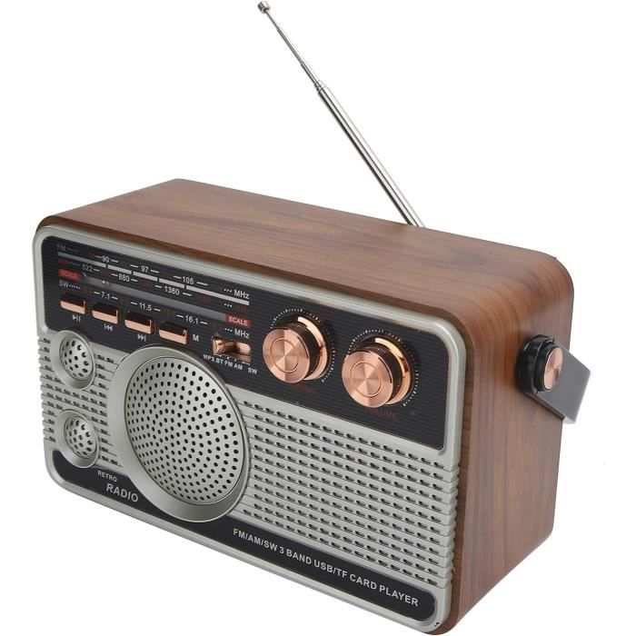 Radio Am-Fm-Sw Portable,Connexion Bluetooth Radio À Piles Prise En ...