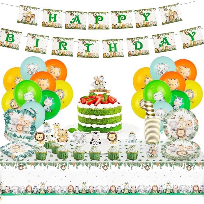 Nappe Animaux De La Jungle Pour L'anniversaire De Votre Enfant