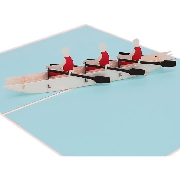 Plaque canoë de pêche 3D lanterne creel rames 3X6 détaillée