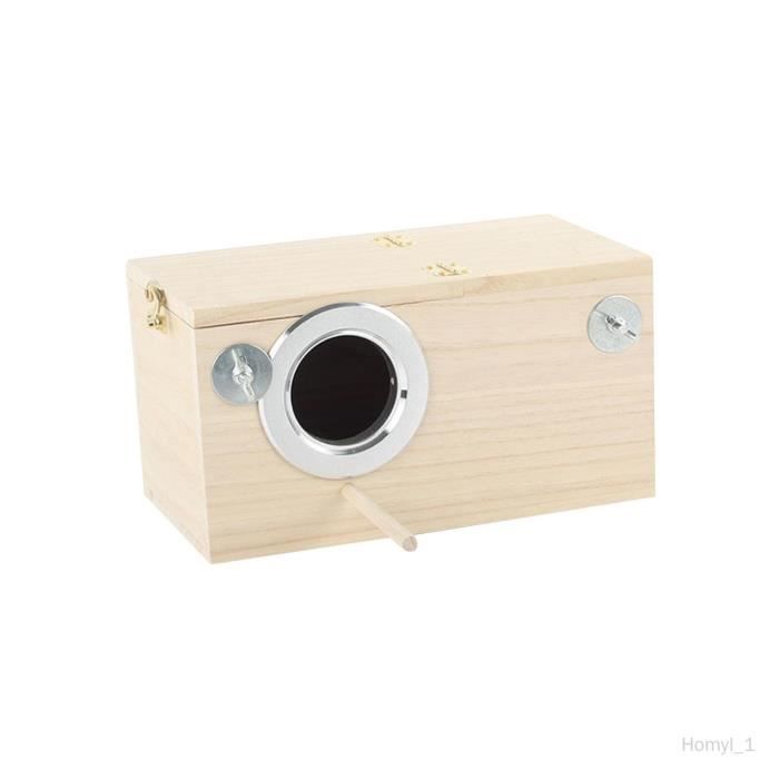 Nid D'élevage En Bois 25x13x13cm Pour Oiseaux - Pinsons, Perruches, Perroquets