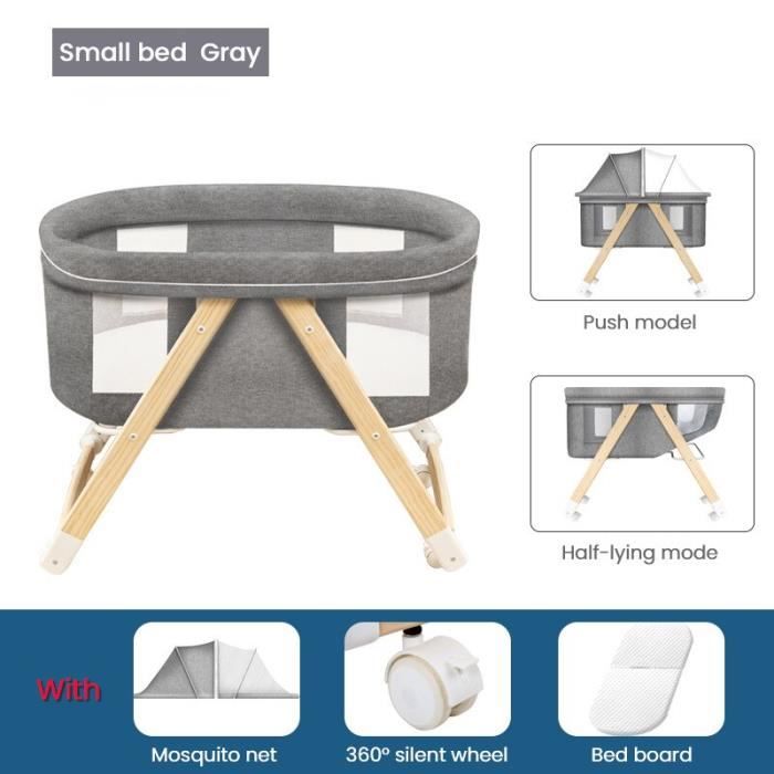 Vineky Lit Bébé Portable Pliable 3 En 1 - Cododo Et Barrière De Lit Pour Nouveau-né