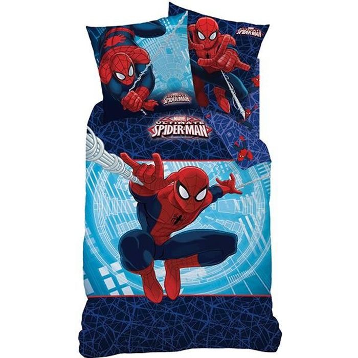 Housse De Couette Spiderman Action Pour Lit 1 P Achat Vente