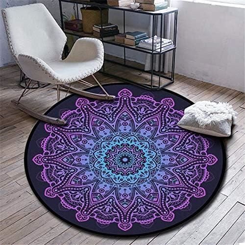 Tapis Rond Lavable 100 Cm – Motif Femmes Africaines, Antidérapant, Pour Salon, Chambre, Décoration