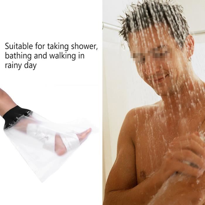 Protection de douche - Protection pour le plâtre - Étanche - Pour adulte -  Réutilisable - Pour le bain, la douche