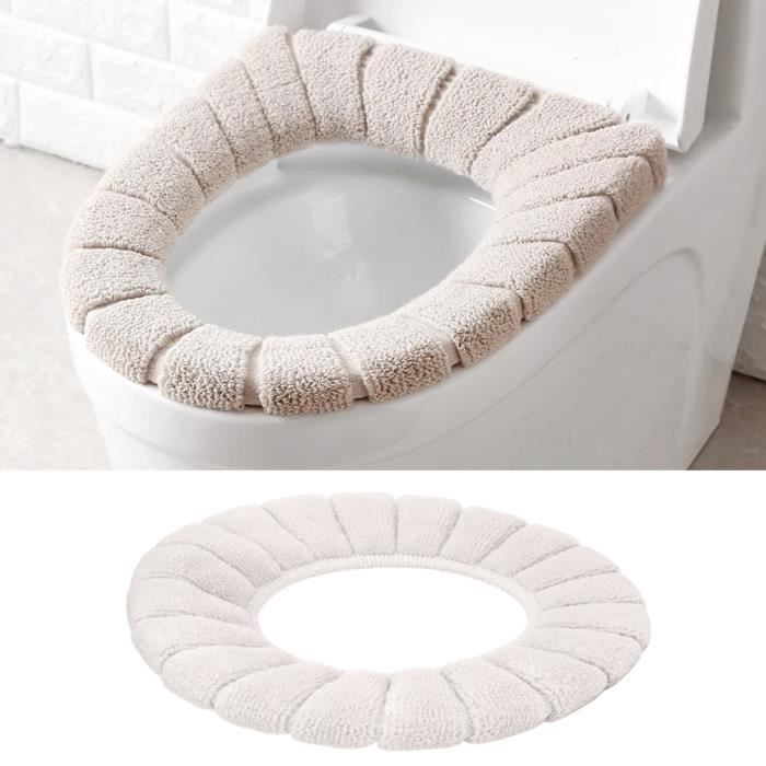 ABATTANT WC,Handle Dark Green--Housse De Siège De Toilette, En Molleton