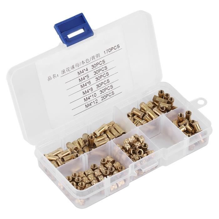 Lot De 100 Écrous Moletés En Laiton M4 X 8mm - Pas 0.7mm - Uxcell - Neuf