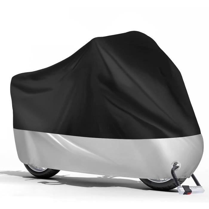 HOUSSE BACHE MOTO Couvre-Moto VTT grande Taille XXXL noir argente protection sportive modele