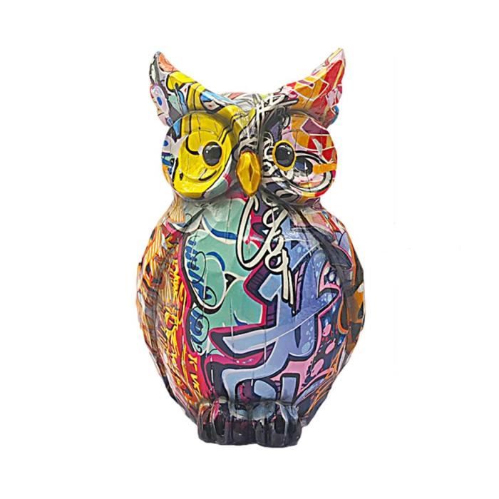 Statue Hibou En Métal Déco Maison - Hauteur 17 Cm, Fer, Emballé Dans Boîte Cadeau