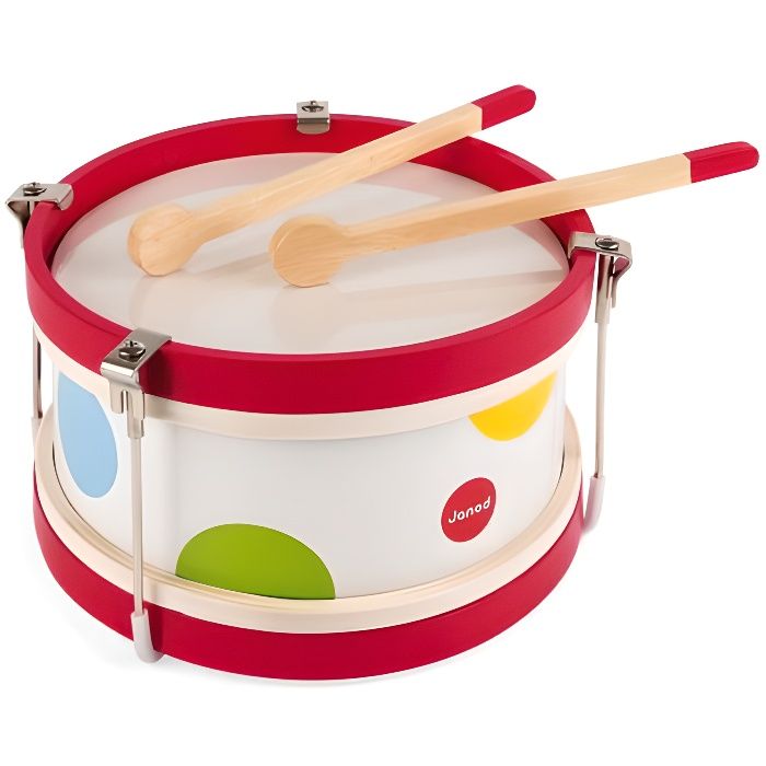 JANOD - Tambour Confetti (bois) - Dès 2 Ans