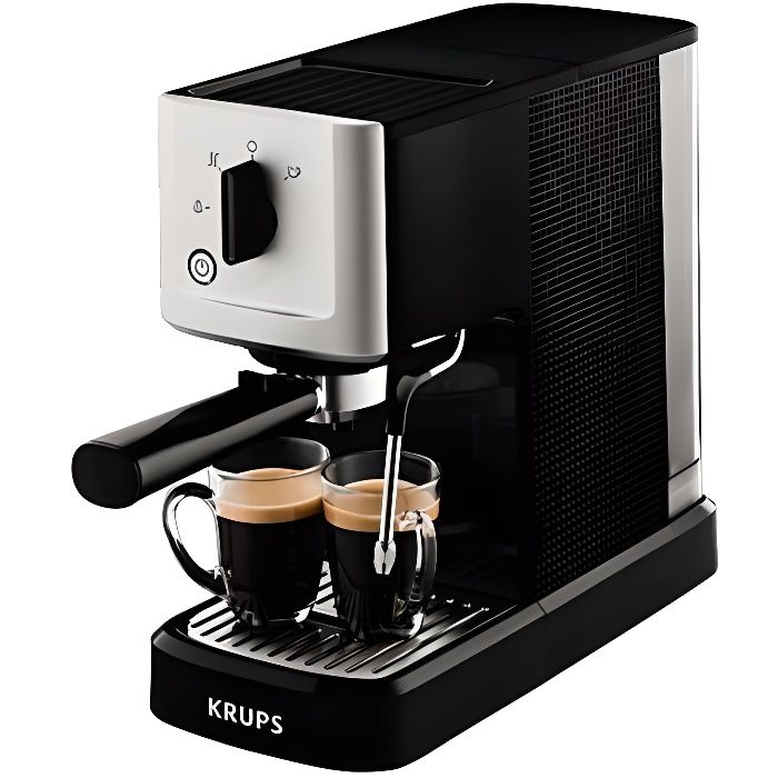 Machine à Café Krups Calvi - Pression 15 Bars - Compatible Café Moulu -  Espresso Thermoblock - Buse Vapeur - Cdiscount Electroménager