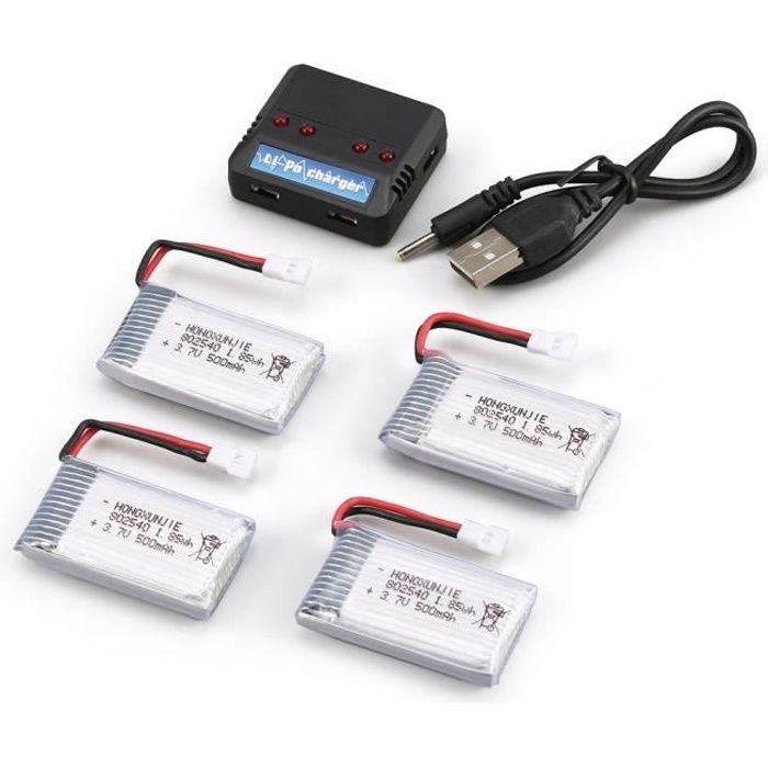 1/16 RC chargeur de voiture 7.4V 1000mA Lipo batterie chargeur USB câble de  charge pour 1/16 voiture télécommandée jeux assemble - Cdiscount Téléphonie