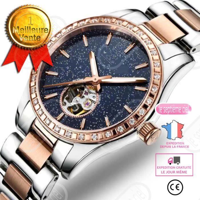 LSC® Carnaval Montres Femmes Automatiques Mécanique Acier Marque diamant Montres