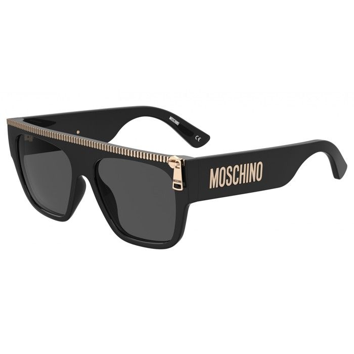 Lunettes De Soleil MOSCHINO MOS165/S 807 BLACK - Monture Noire Pour Homme, Neuf Avec étiquettes