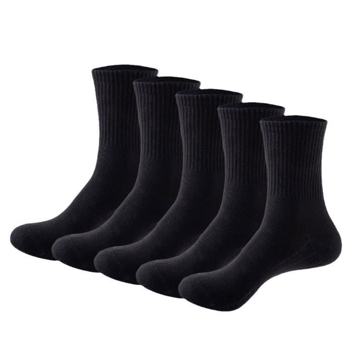 5 Paires Homme couleur Unie Anti-odeur Chaussettes Printemps