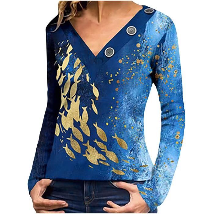 Chemisier manches longues en maille - Daxon - Femme | Daxon