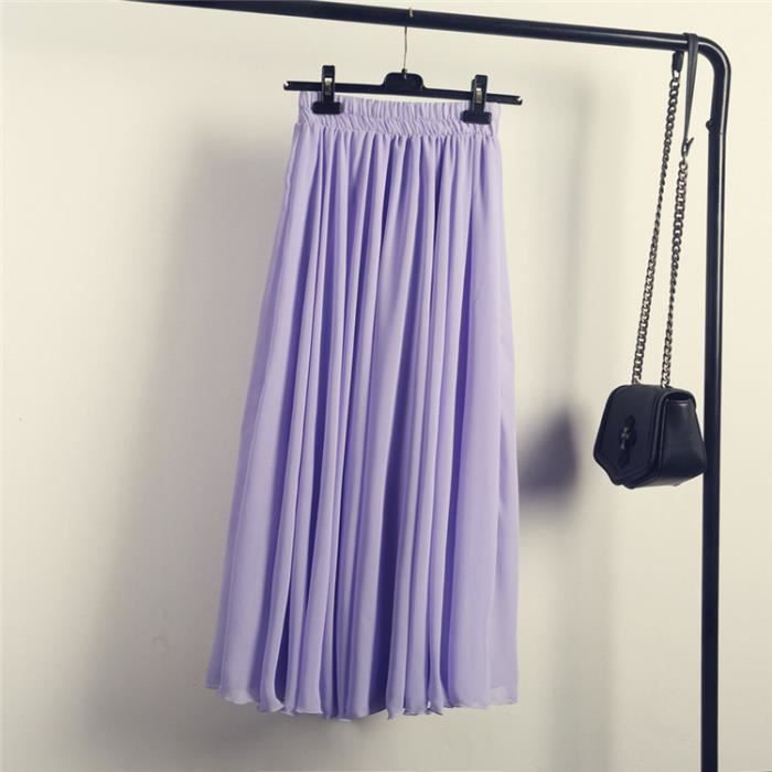 jaya jupe longue en voile léger purple - Pain de Sucre