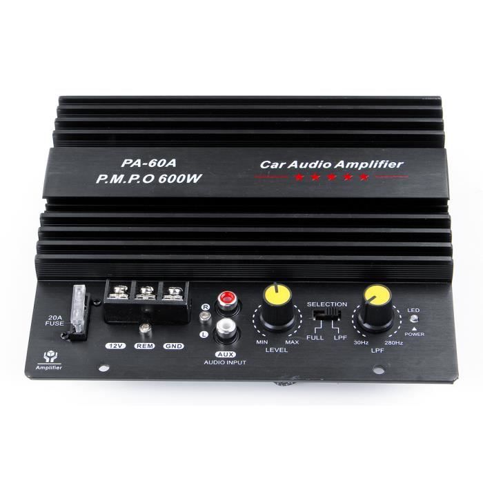 12V 600W HiFi Audio Amplificateur Stéréo Subwoofer Voiture MP3 Hautparleur Cdiscount TV Son Photo
