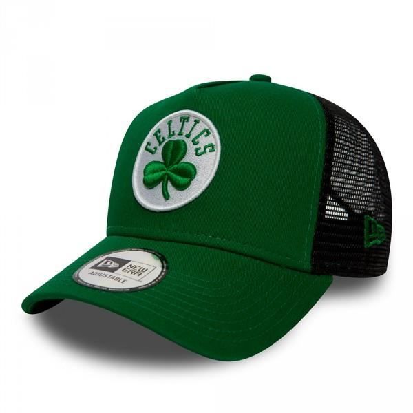 Casquette New Era Celtics NBA Taille 54.9cm - Noir Et Vert, Laine, Occasion Très Bon état