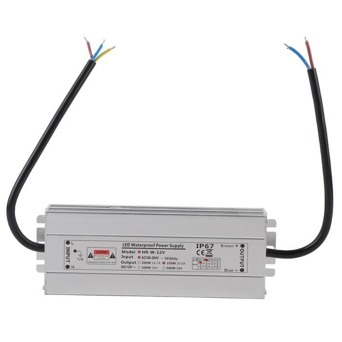 Transformateur LED 24V 30W REYLAX - Alimentation 220V Vers 24V DC | IP44 Pour Bandes LED