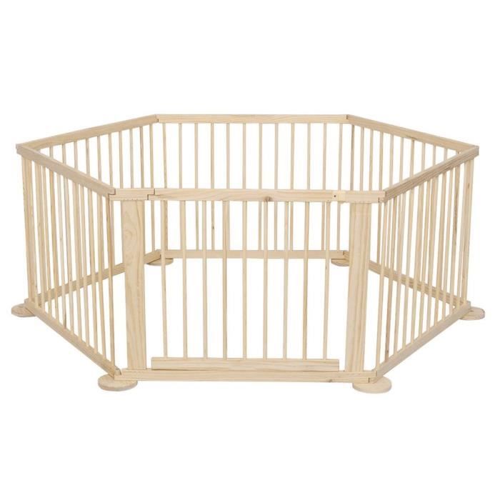 Parc Bebe Parc Bebe Barriere Pliant Avec 6 Cotes En Bois Cdiscount Puericulture Eveil Bebe