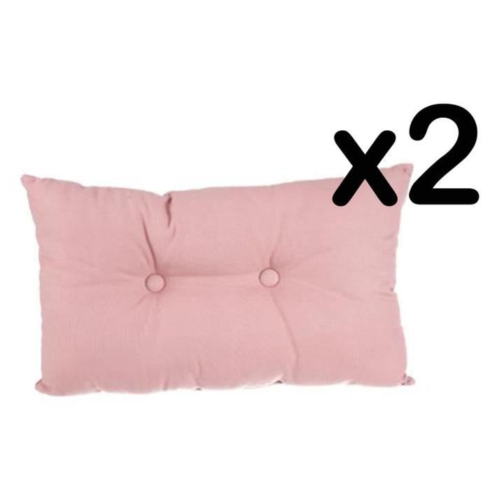 30 x 50 cm PEGANE Lot de 4 Coussins rectangulaires en Coton et Polyester Coloris Gris fonc/é