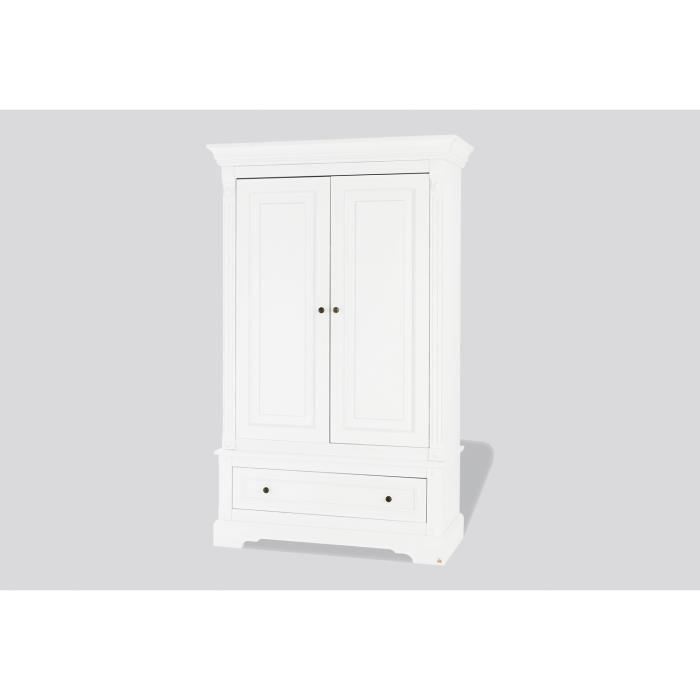 Armoire penderie - PINOLINO - Emilia - 2 portes - 1 tiroir - Blanc Armoire penderie - PINOLINO - Emilia - 2 portes - 1 tiroir - Blanc