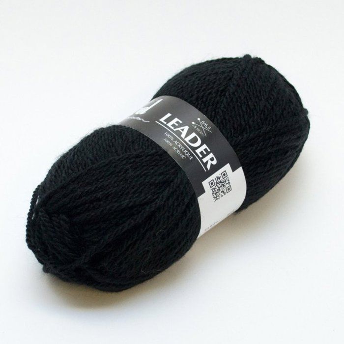 1 Pelote De Laine Grosse - Noir - 100g (environ 1 Bonnet) - Acrylique - Aiguilles N°8/9
