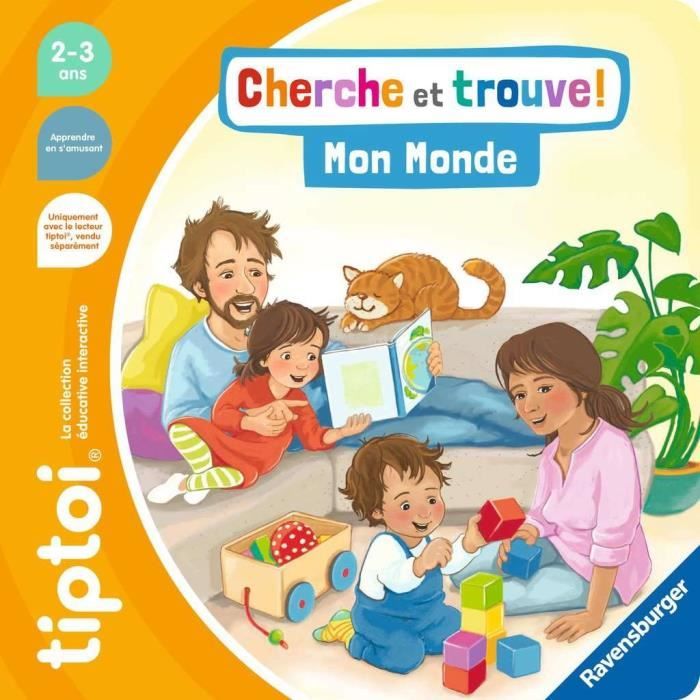 tiptoi® Cherche et trouve Mon Monde, Livre interactif, Jeu éducatif électronique, sans écran-A parti