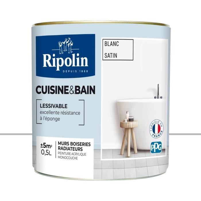 Peinture Ripolin extreme bois noir satin 0,5L