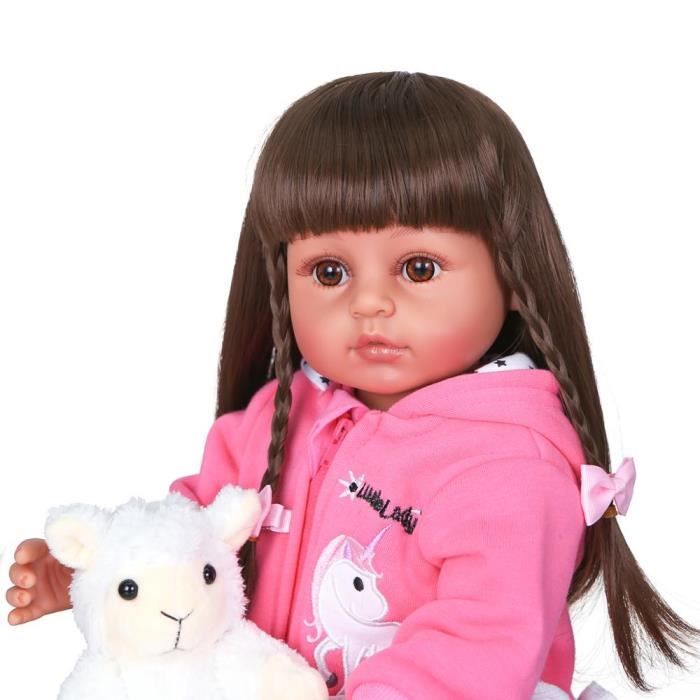 Poupée fille 38cm aux cheveux blonds foncés Miniland